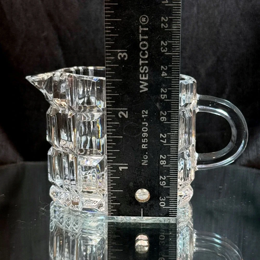Huta Julia Puchała Crystal Milk Jug Creamer 6503 Polish Geometric Crystal